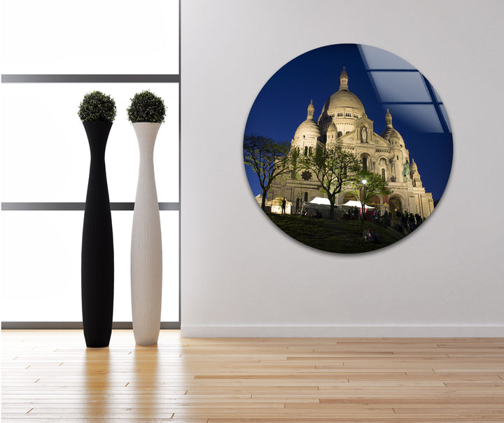 🏛 Iconic Paris Landmark – Sacré-Cœur Glass Wall Art
