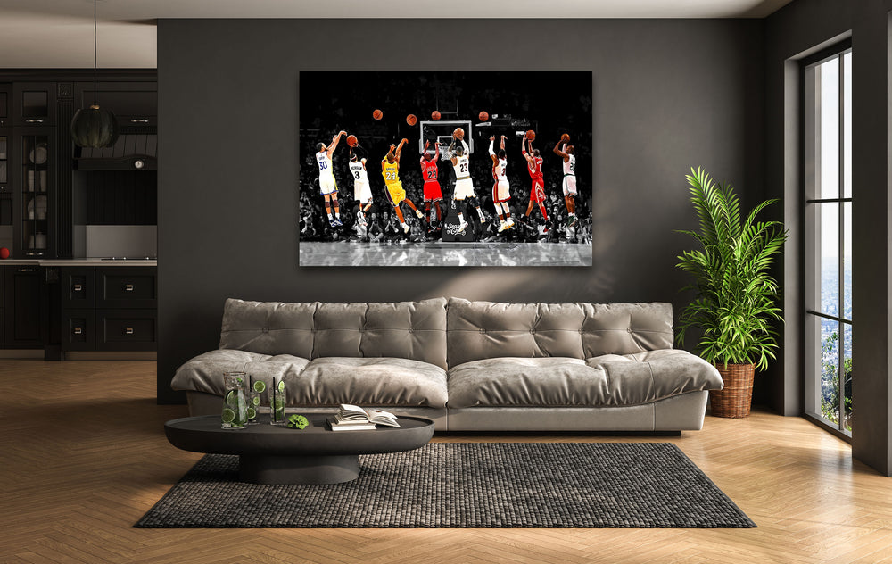 NBA All Stars Glass Wall Art glass wall decor, glass wall art decor
