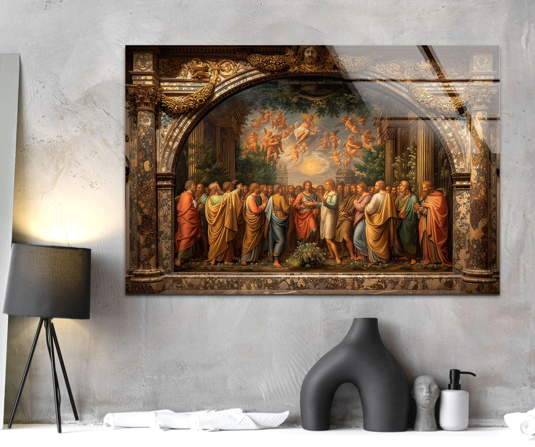 Caravaggio Paints Glass Wall Art custom glass photo prints, large glass prints
