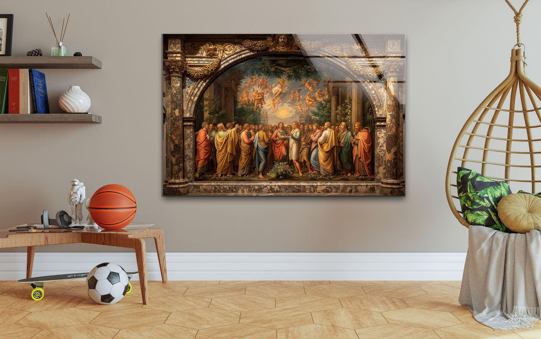 Caravaggio Paints Glass Wall Art picture on glass wall art, photos printed on glass
