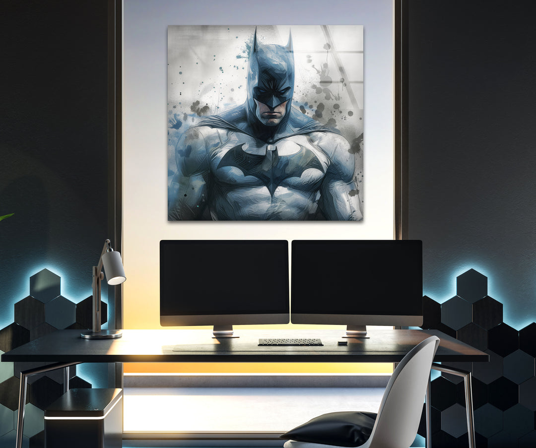 Batman Painting Glass Wall Art, Glass Printing Wall Art, Print photos on glass