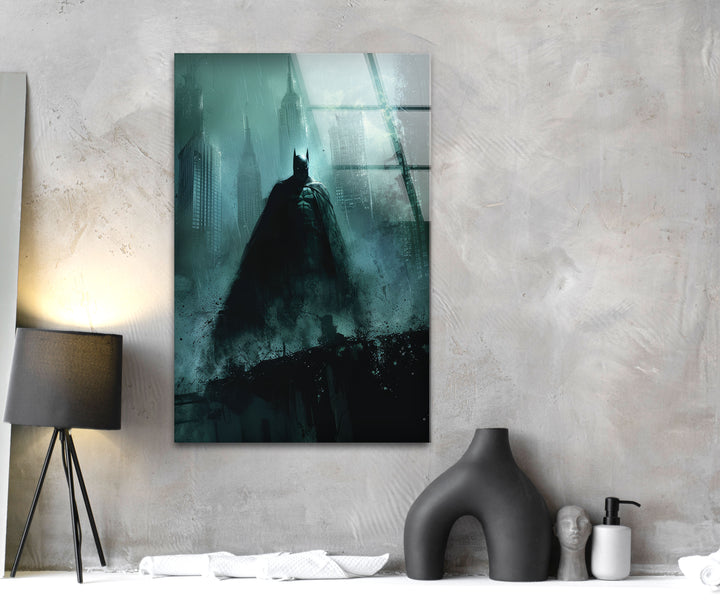 Batman Glass Wall Art glass art painting, glass art for the Wall
