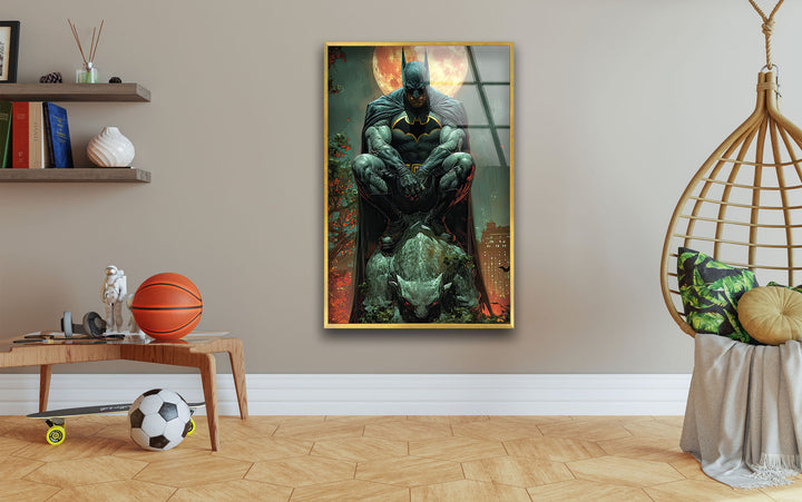 Batman Art Glass Wall Art glass image printing, glass prints from photos
