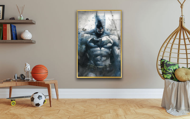 Batman Painting Glass Wall Art, Glass Prints Wall Art,Glass Art For The Wall