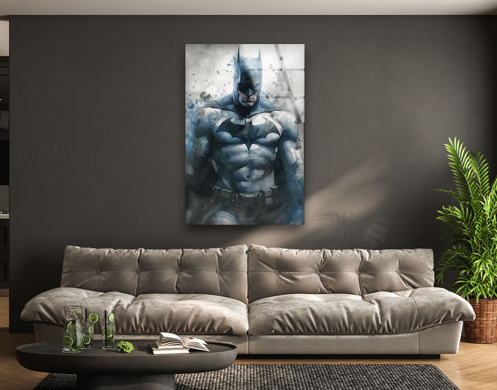 Batman Painting Glass Wall Art, glass wall decor, glass wall art decor