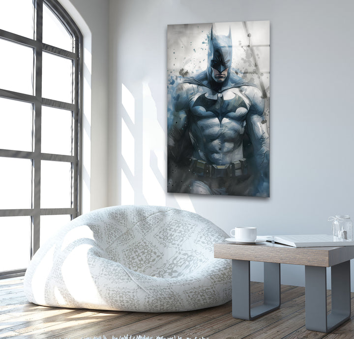 Batman Painting Glass Wall Art, glass photo prints, glass picture prints