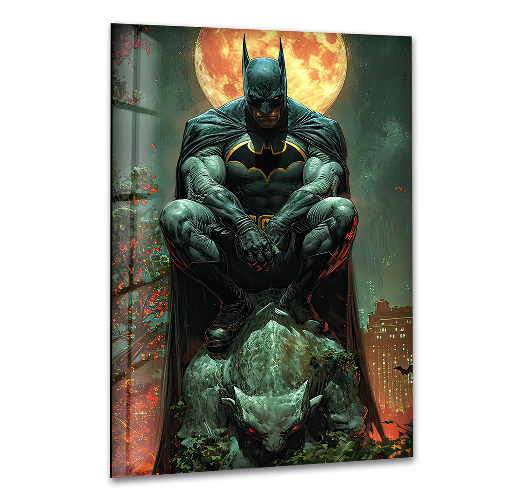 Batman Art Glass Wall Art print on glass, glass printed photos
