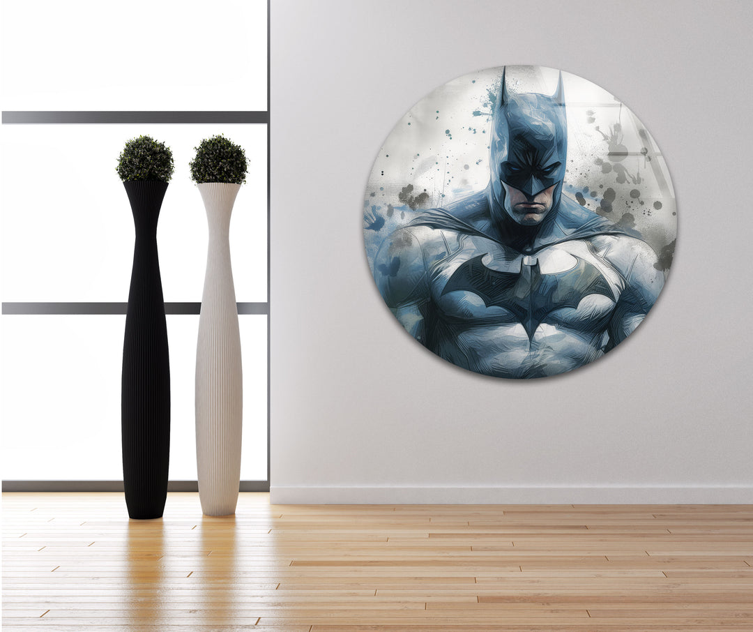 Batman Painting Glass Wall Art, custom glass pictures, glass art prints