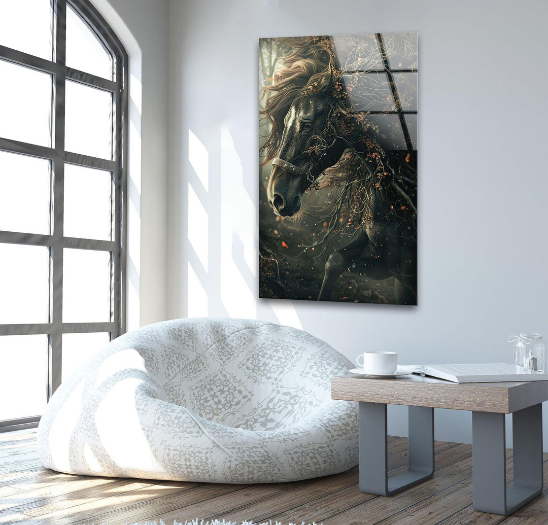 Fantastic Horse Glass Wall Art print picture on glass,Tempered Glass Wall Art