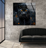 Black Java Leopard Glass Wall Art stained glass wall art, stained glass wall decor