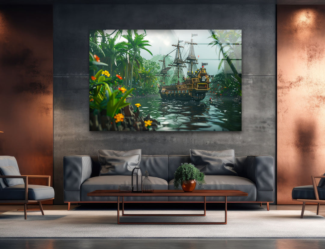 Black Pearl Lego Glass Wall Art Glass Printing Wall Art, Print photos on glass