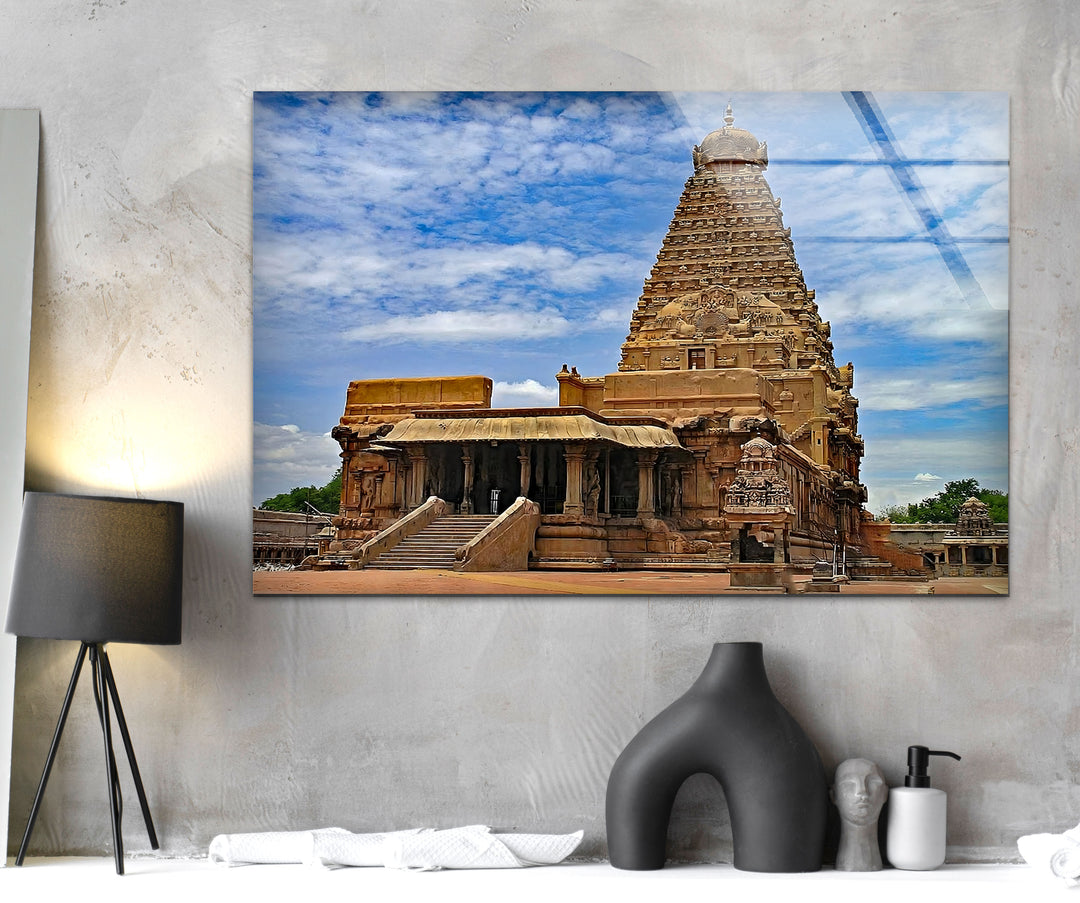 Transform your space with this stunning visual of the Brihadeeswarar Temple, perfect for art lovers and history enthusiasts.