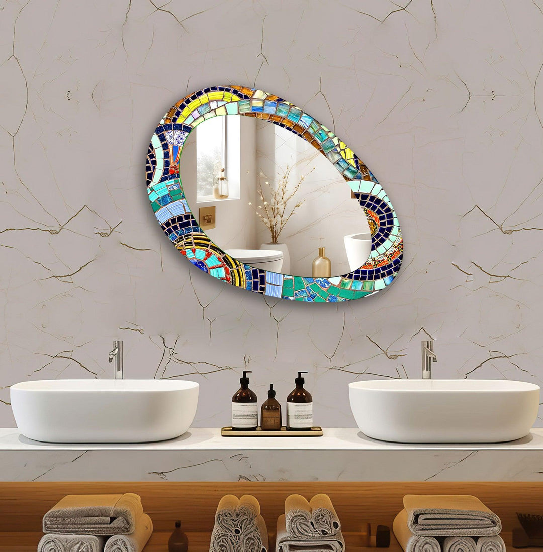 Color Mosaic Wall Mirror