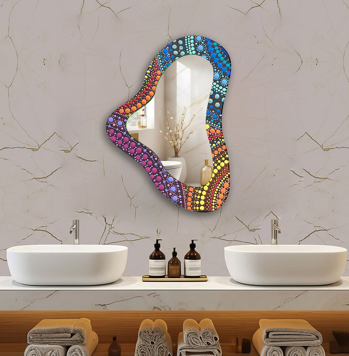 Irregular Shape Modern Glass Wall Mirror