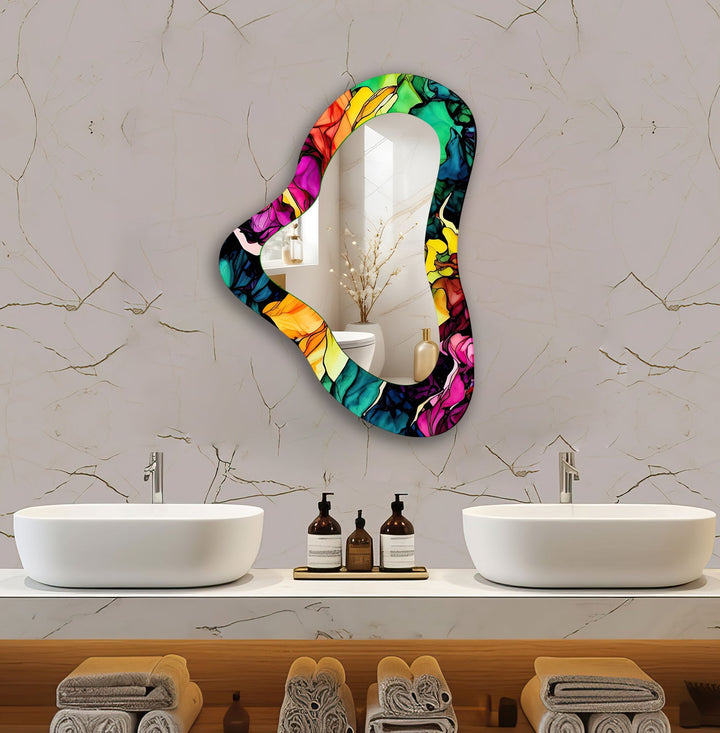 Irregular Shape Decorative Glass Wall Mirror