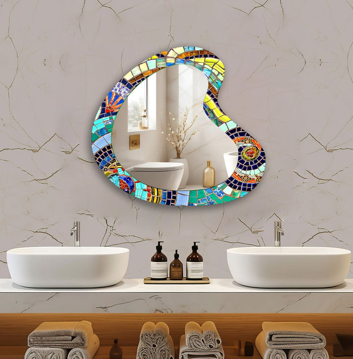 Colorful Mosaic Irregular Wall Mirror