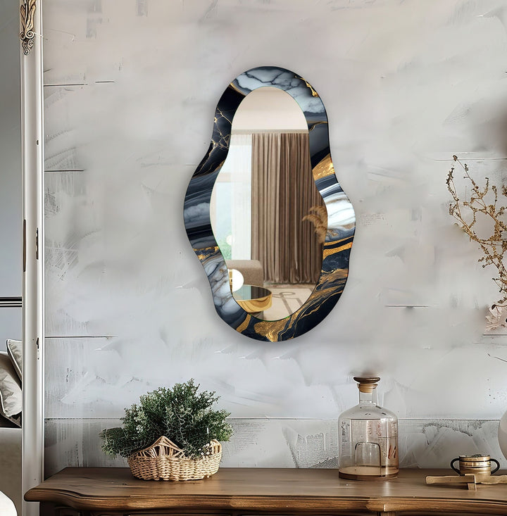 Black And Gold  Wall Mirror