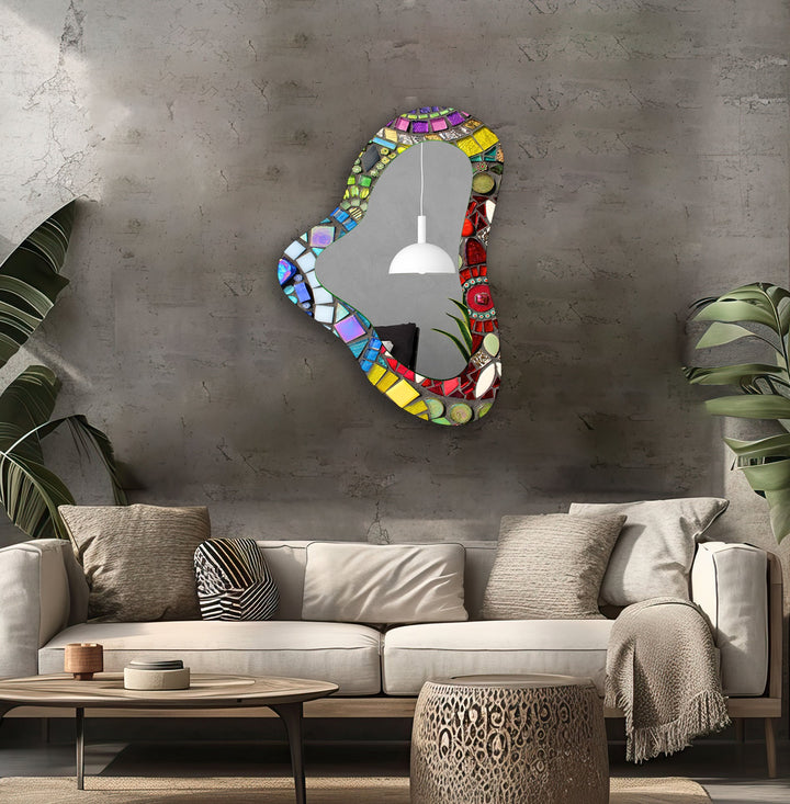 Modern Mosaic Irregular Wall Mirror