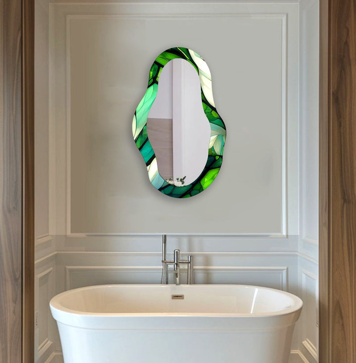 Green Entryway Wall Mirror