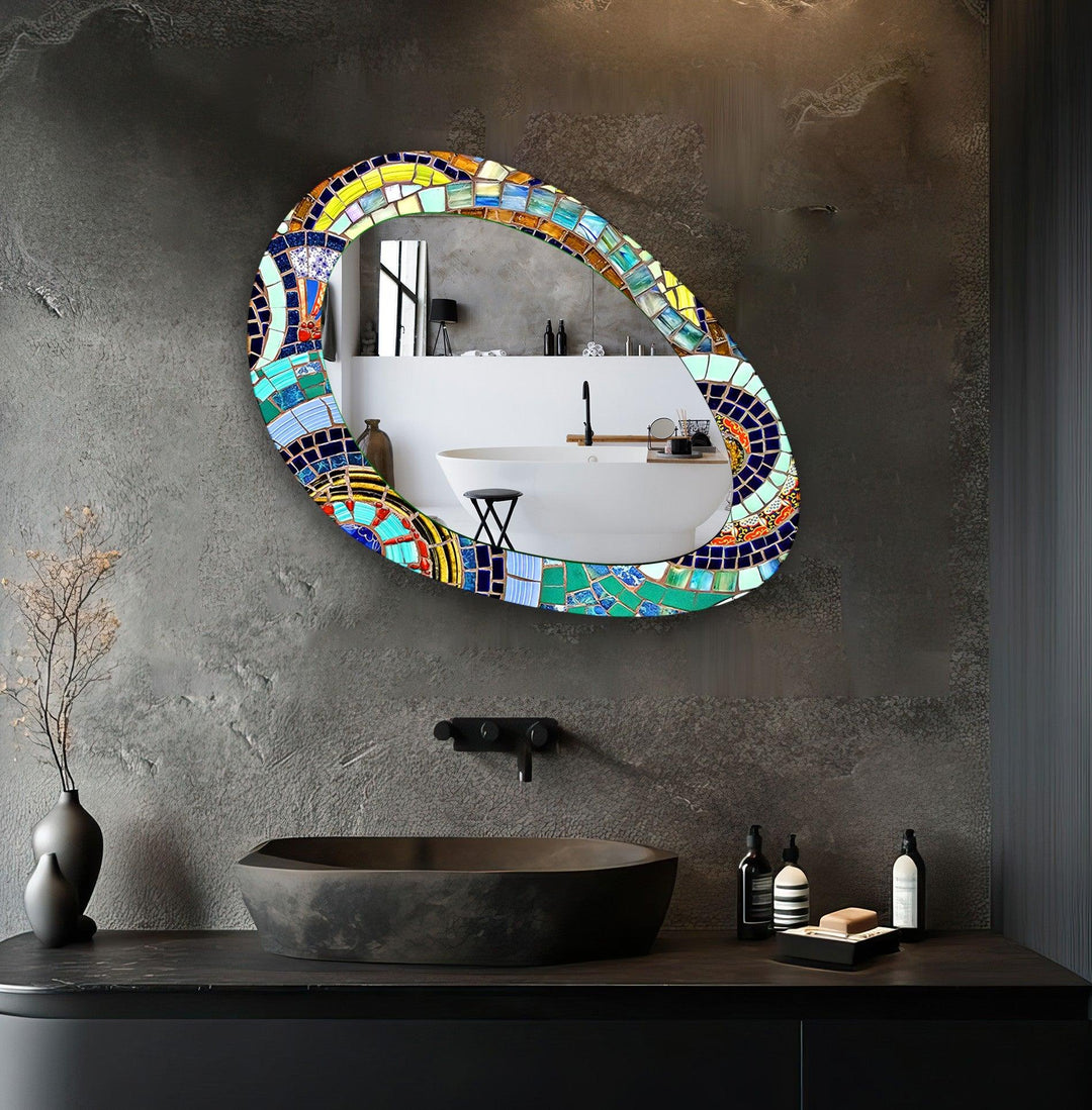 Color Mosaic Wall Mirror