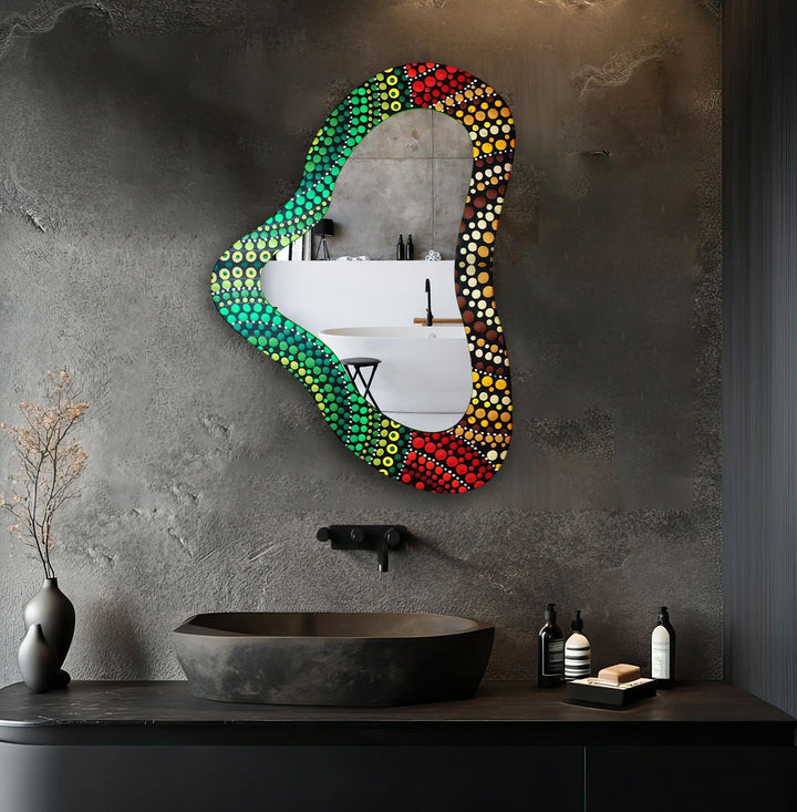 Mosaic Irregular Shape Glass Wall Mirror