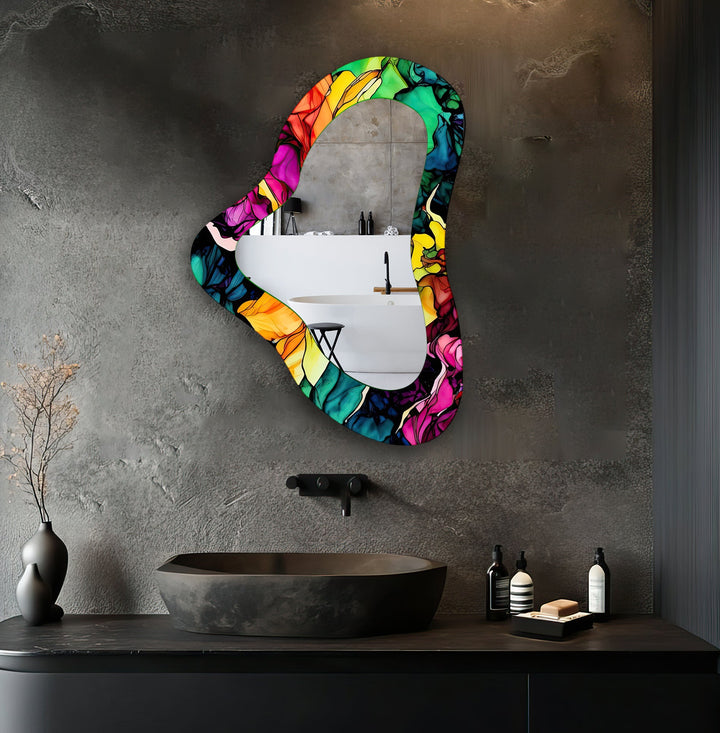 Irregular Shape Decorative Glass Wall Mirror