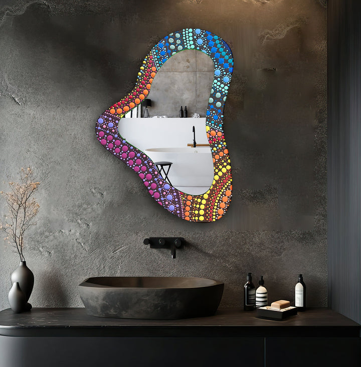 Irregular Shape Modern Glass Wall Mirror