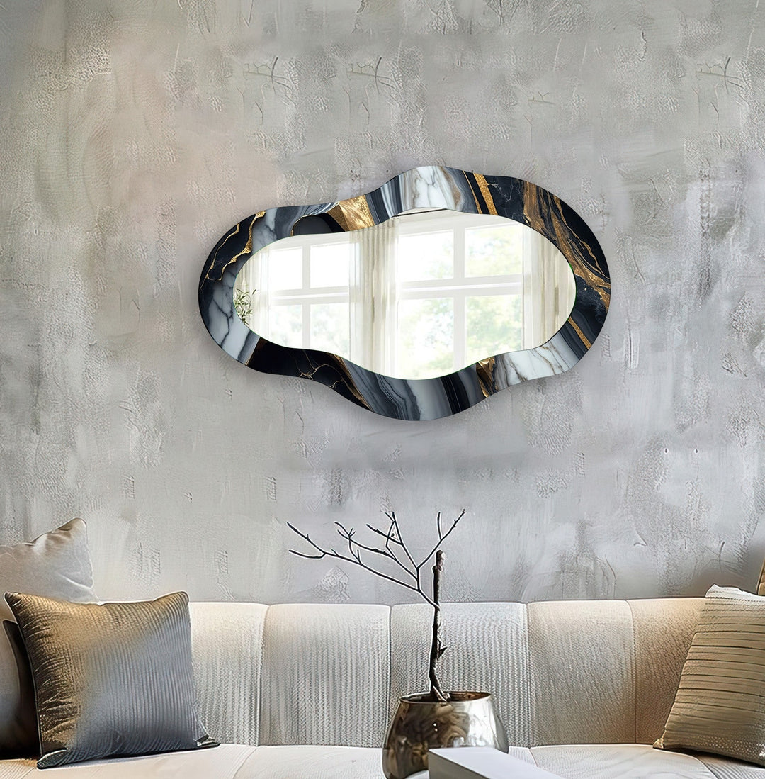 Black And Gold  Wall Mirror