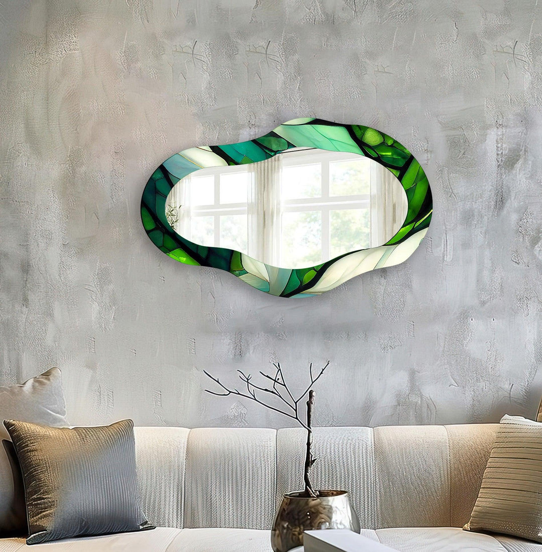 Green Entryway Wall Mirror