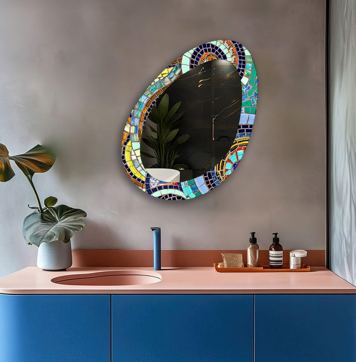 Color Mosaic Wall Mirror