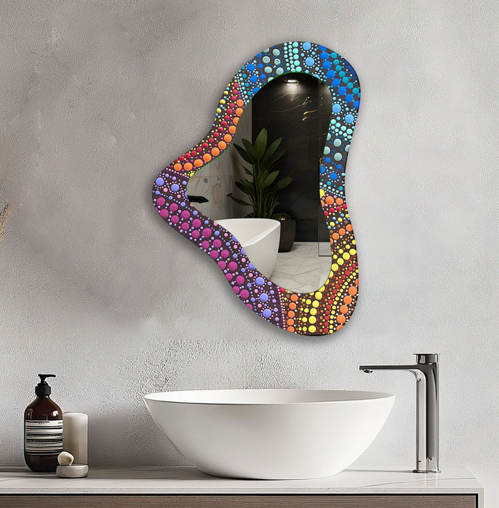 Irregular Shape Modern Glass Wall Mirror