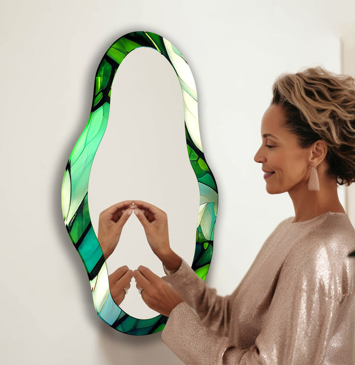 Green Entryway Wall Mirror