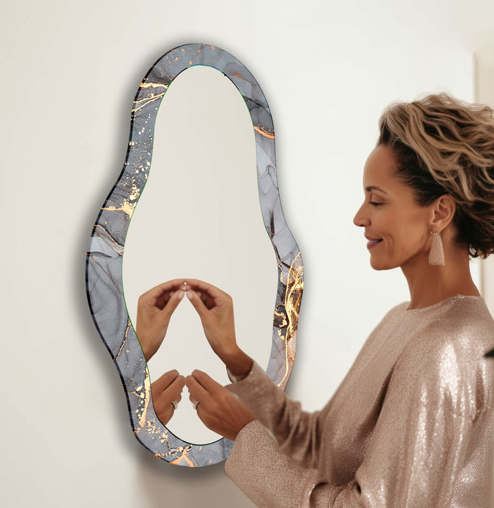 Gray And Gold Living Room Mirror