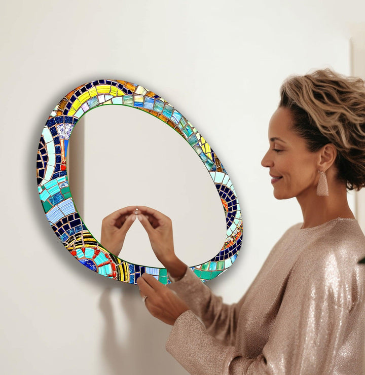 Color Mosaic Wall Mirror