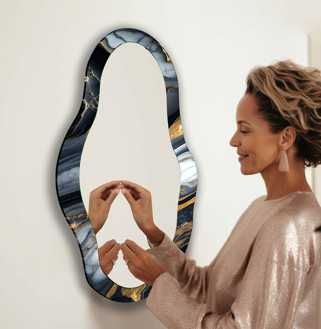 Black And Gold  Wall Mirror