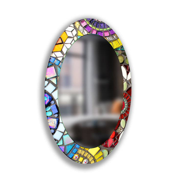 Mosaic Oval Wall Mirror