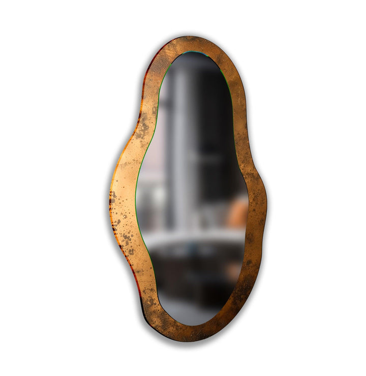 Copper Abstract Wall Mirror