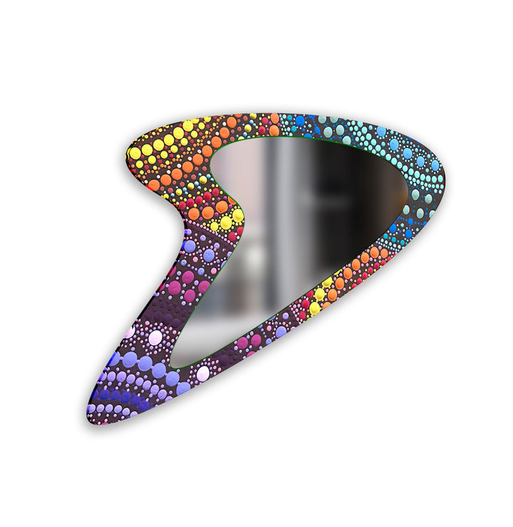 Rainbow Color Mosaic Small Wall Mirror