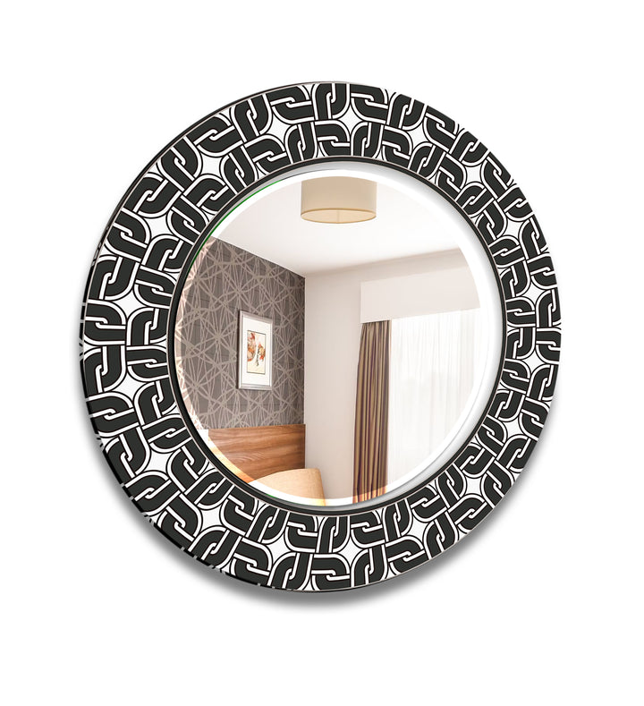 Black Round Wall Mirror Modern Mirror
