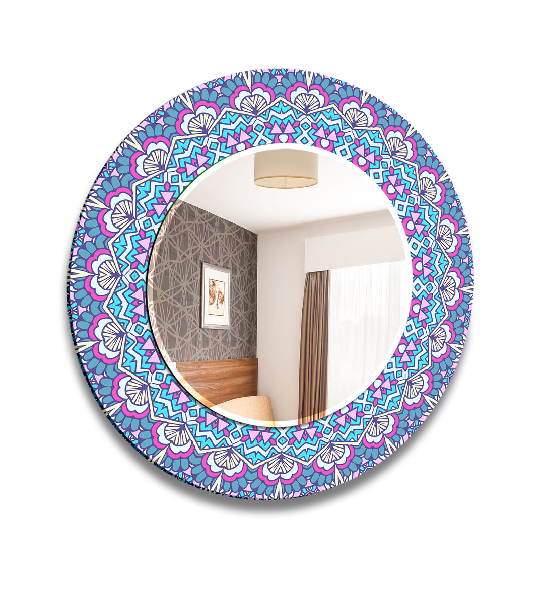 Ethnic Colored Mandala Wall Mirror Huge Mirror
