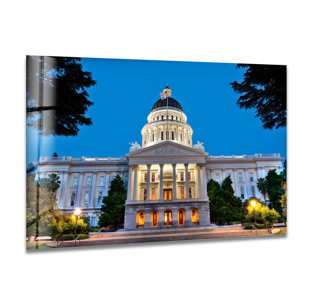 California State Capitol: A Timeless Government Landmark on Glass Wall Art
