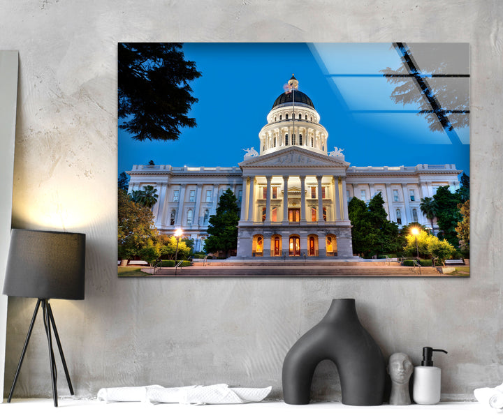 California State Capitol Building: A Symbol of Government in Glass Wall Art
