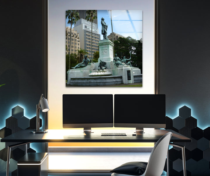 King José I Monument in Rio: Historical Landmark on Glass Wall Art
