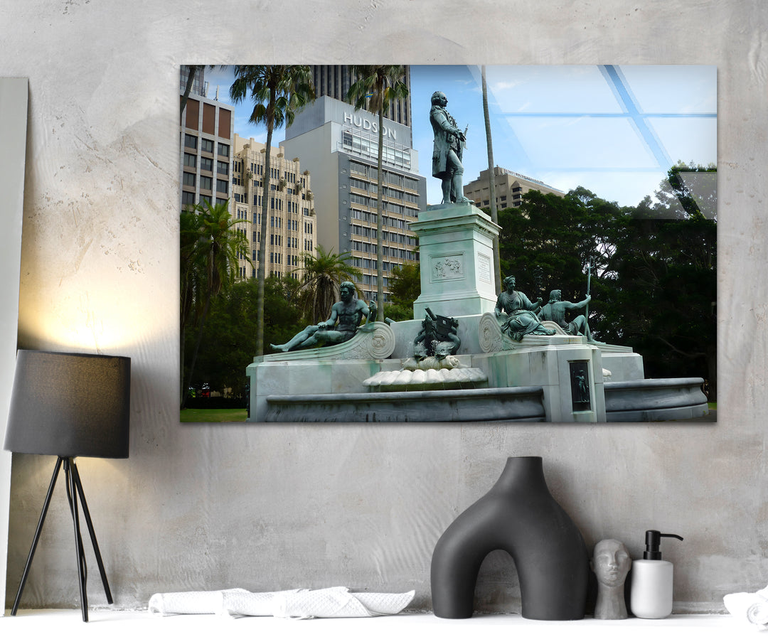 Iconic King José I Statue: Historic Landmark of Rio in Glass Wall Art
