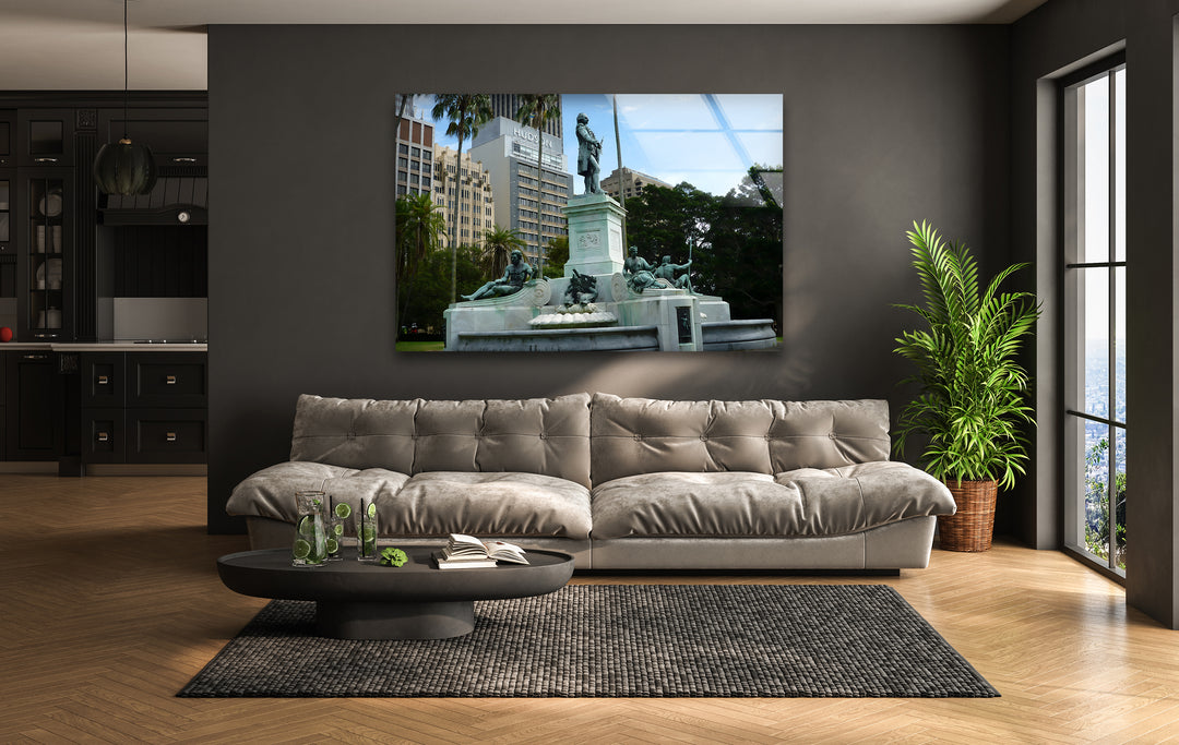 King José I Monument in Rio: Historical Landmark on Glass Wall Art
