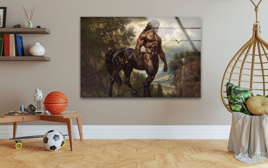 Centaur Glass Wall Art custom glass pictures, glass art prints
