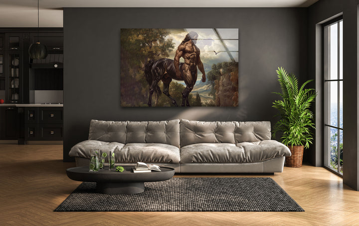 Centaur Glass Wall Art glass art painting, glass art for the Wall
