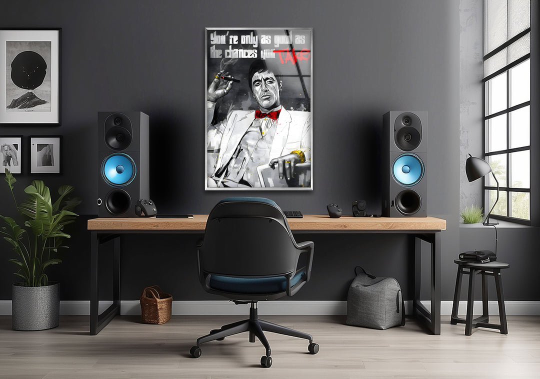 Tony Montana Glass Wall Art glass pictures for Wall, glass prints wall art
