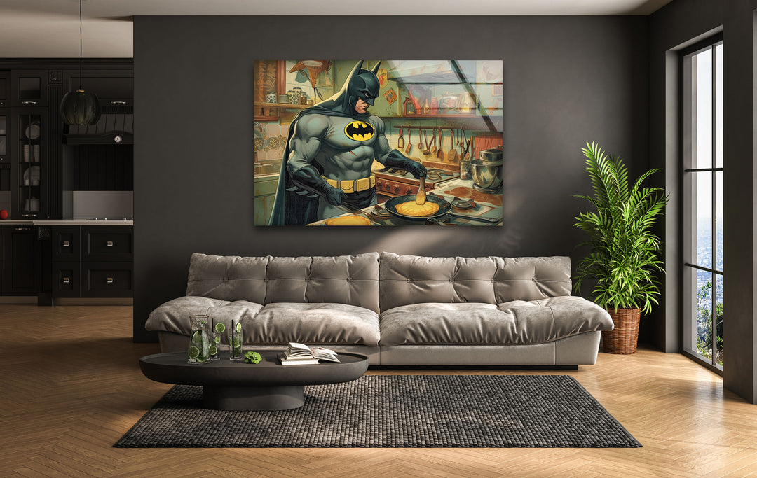 Chef Batman Glass Wall Art custom glass photo prints, large glass prints
