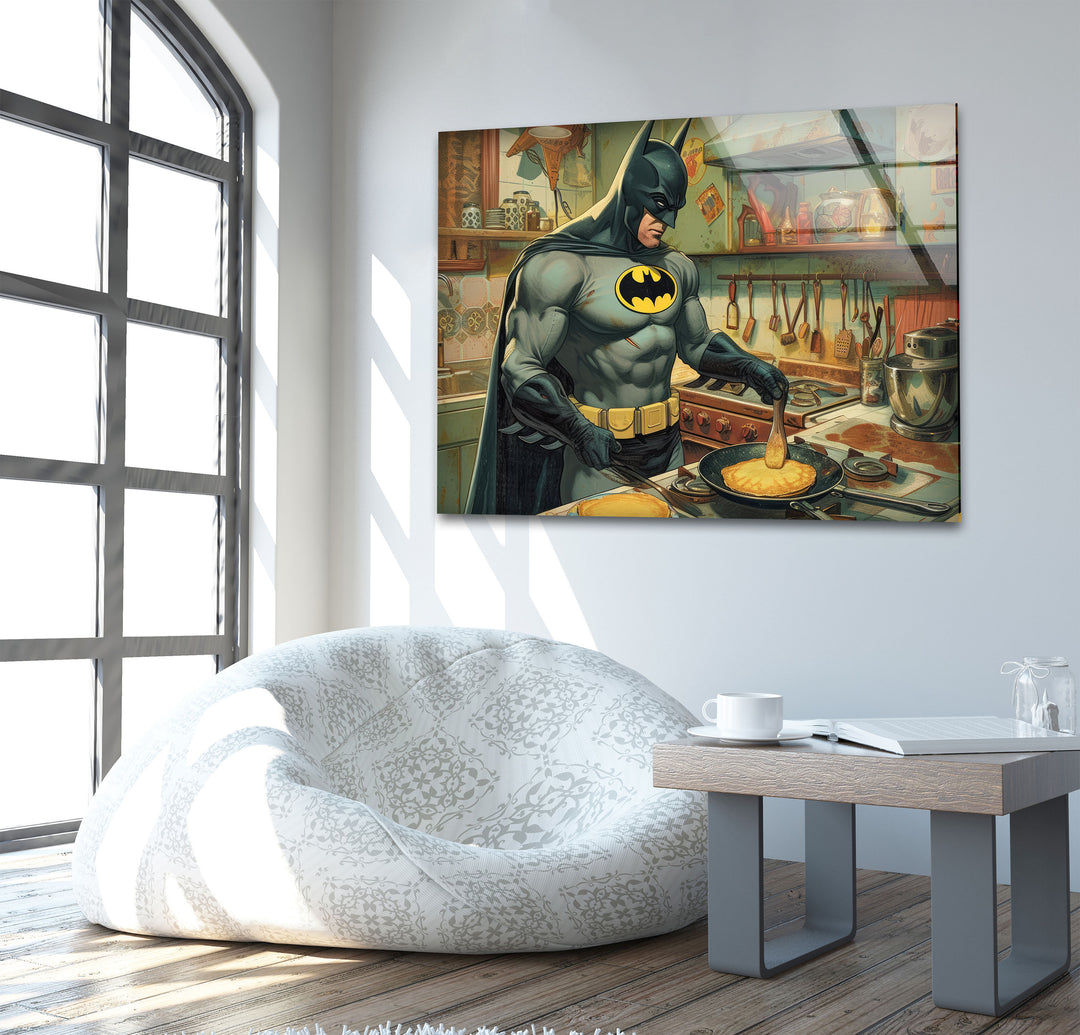 Chef Batman Glass Wall Art print on glass, glass printed photos
